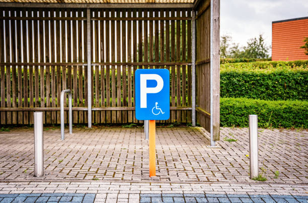 istock Handicapped parking spot in Belgium 2170542282