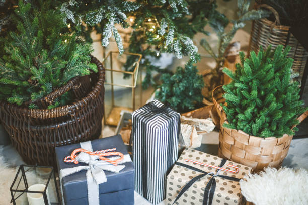 istock Christmas tree, gifts and Christmas decorations 2170553055