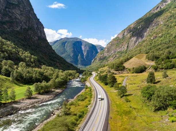 istock Scenic road through Norwegian mountain valley 2170560489