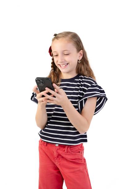 Girl using her mobile phone