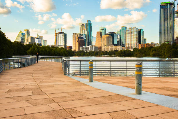 Austin Texas Skyline from the Boardwalk Trail