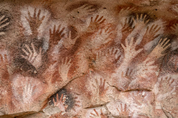 A prehistoric cave painting in Patagonia.