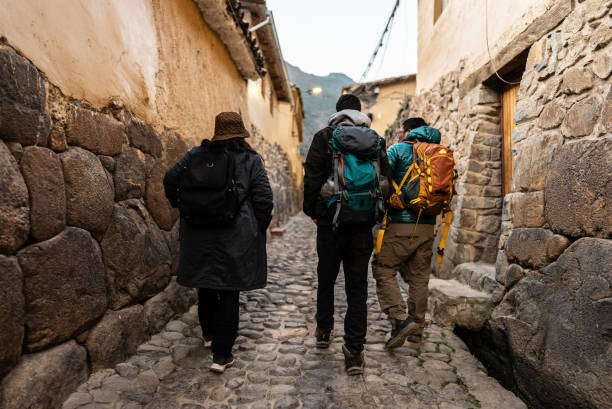 istock Tourists walking on a Chinchero district, Peru 2170572255