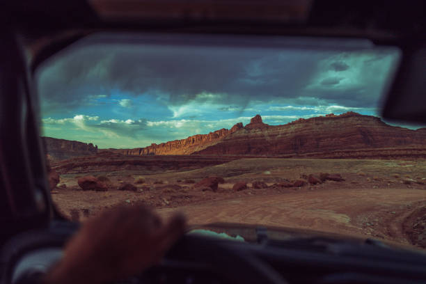 istock Off-road trail in desert canyon near Moab 2170579540