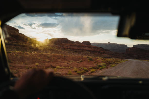istock Off-road trail in desert canyon near Moab 2170579542