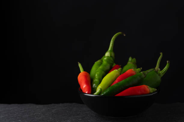 Fresh green Chilli for sale at farmers market