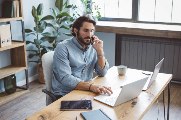 istock Businessman working from home office 2170582650