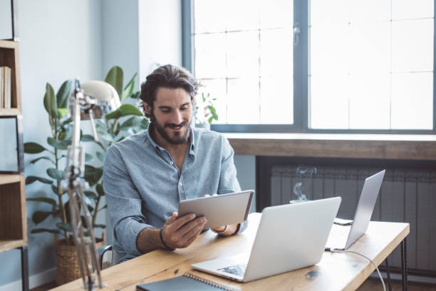 istock Businessman working from home office 2170582653