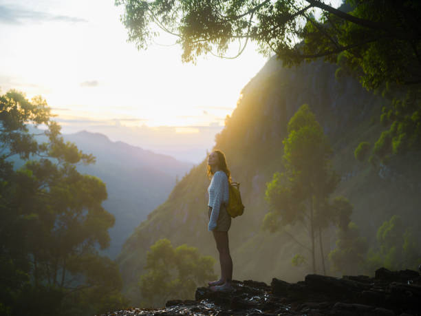 istock Woman on viewpoint in Ella overlooking little Adam's peak 2170592307