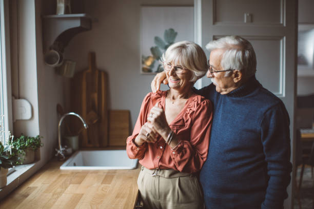 istock Senior couple for Christmas at home 2170592411