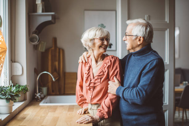 istock Senior couple for Christmas at home 2170592420
