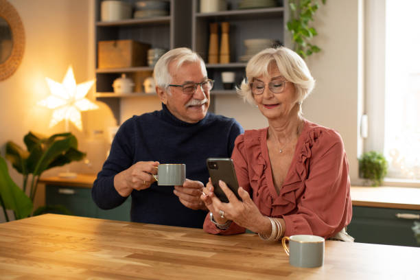 istock Senior couple for Christmas at home 2170592460