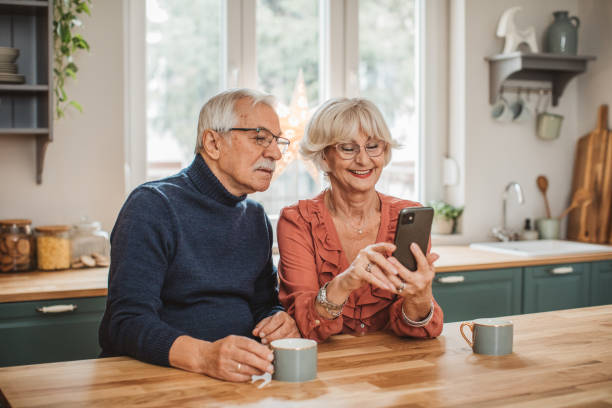 istock Senior couple for Christmas at home 2170592461