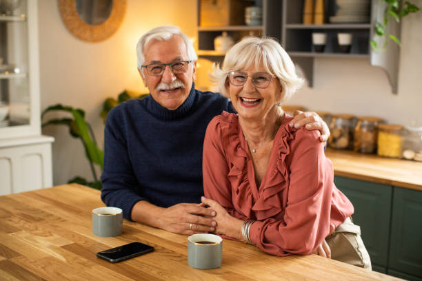istock Senior couple for Christmas at home 2170592481