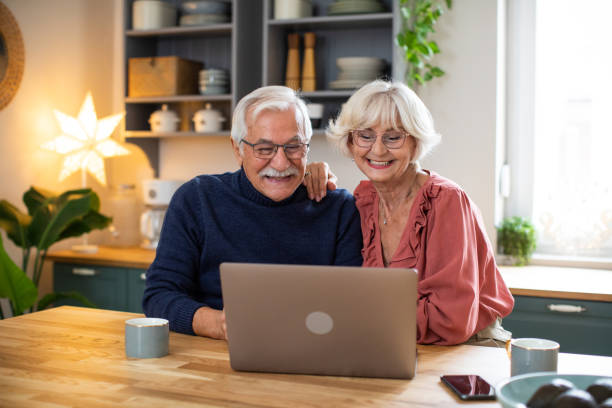 istock Senior couple for Christmas at home 2170592487