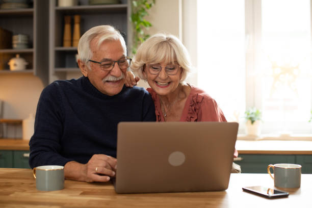 istock Senior couple for Christmas at home 2170592490