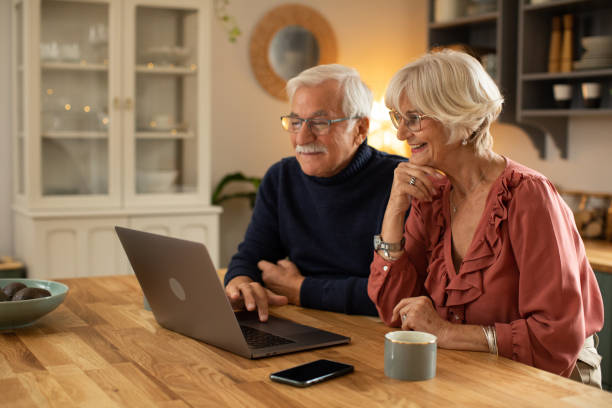 istock Senior couple for Christmas at home 2170592492