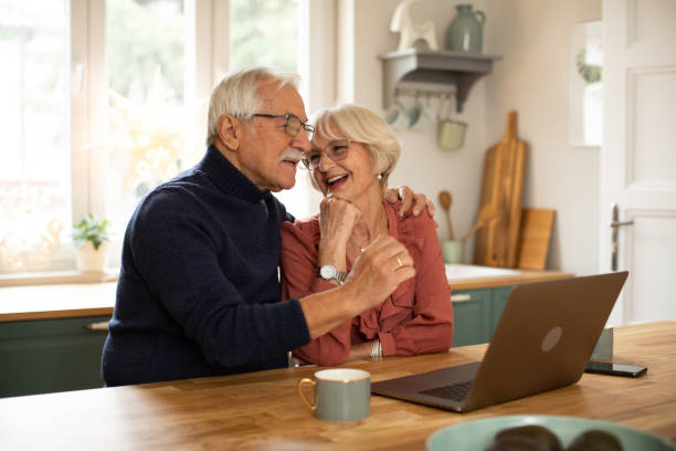 istock Senior couple for Christmas at home 2170592493