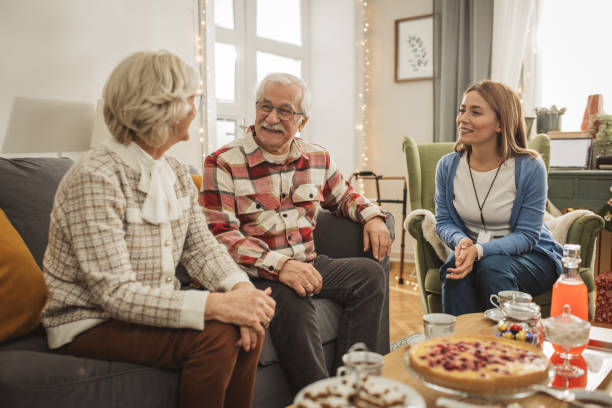istock Christmas at nursing home 2170593090