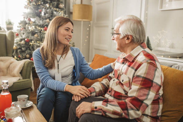istock Christmas at nursing home 2170593194