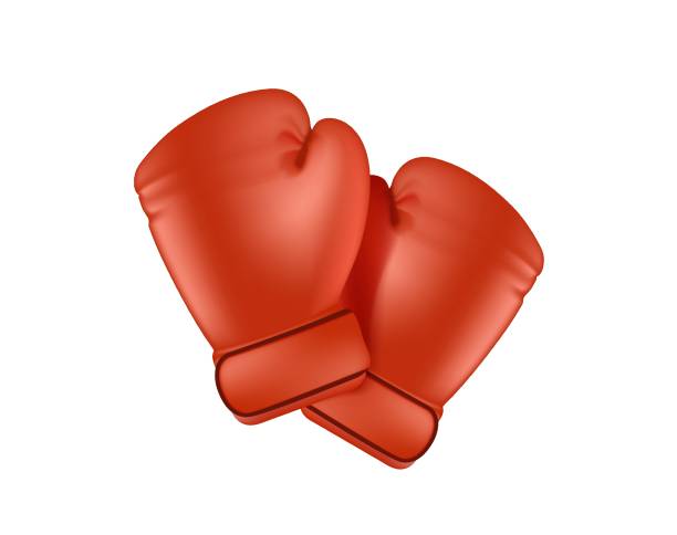 A pair of boxing gloves Isolated on Transparent Background. Boxing gloves realistic cartoon 3D vector icon. Boxing glove A pair of boxing gloves Isolated on Transparent Background. Boxing gloves realistic cartoon 3D vector icon. Boxing glove vector set. Boxer combat fight gloves graphic. Boxing ring match hand gloves two-red-boxing-gloves stock illustrations