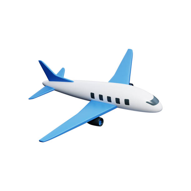 istock 3D stylized airplane. Travel concept. White Background, stock photo 2170600603