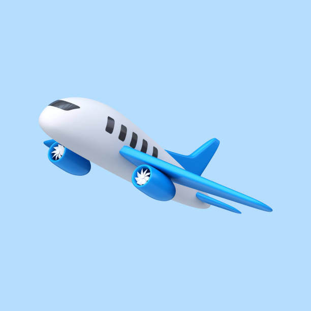 istock Airplane rises up, 3D illustration. Stock photo 2170600604