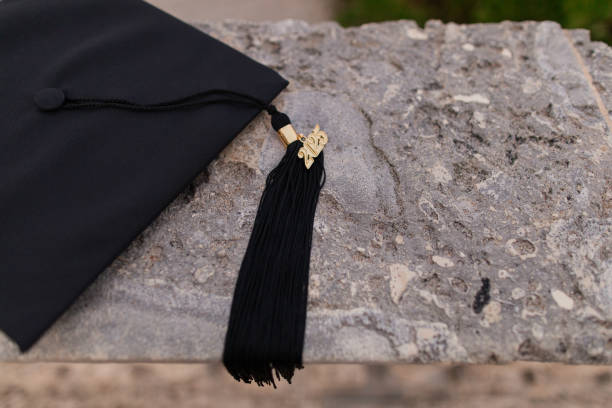 Graduation cap render (isolated on white and clipping path)