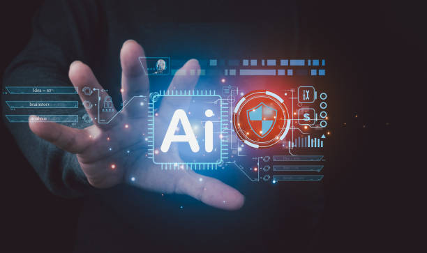 istock Businessman is showing concept of future technology and internet connection network with AI as controller. A graphic floated in the air on his hand. Data center network concept. 2170605312