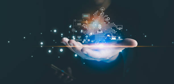 istock Businesspeople can use the Internet, links to artificial intelligence, virtual reality, and mobile internet technology. 2170605362