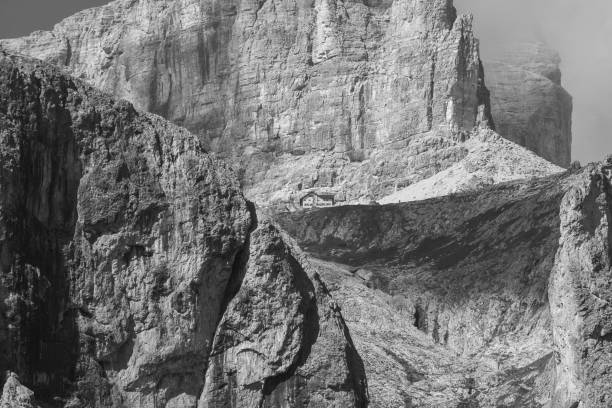 istock Italian alps with moon by Passo Sella 2170613263