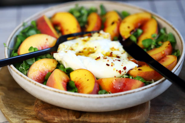 istock Healthy Peach and Burrata Salad 2170616096