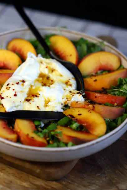 istock Healthy Peach and Burrata Salad 2170616101