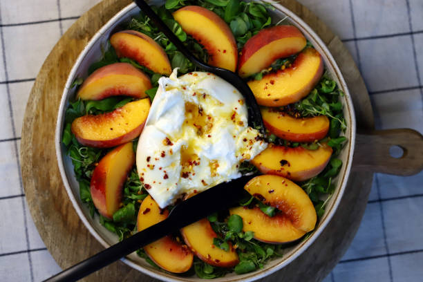 istock Healthy Peach and Burrata Salad 2170616107