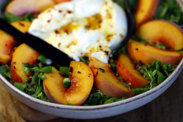 istock Healthy Peach and Burrata Salad 2170616112
