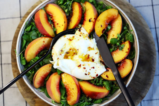 istock Healthy Peach and Burrata Salad 2170616114