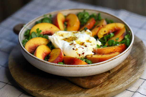 istock Healthy Peach and Burrata Salad 2170616138