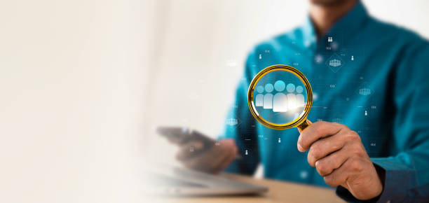 istock Customer Relationship Management  concept.with global structure Human Resources HR management recruitment employment headhunting concept. 2170619349
