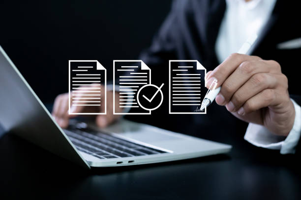 istock Business performance checklist concept Approval document Business Assessment Project approval and increasing business efficiency and business success. 2170619378