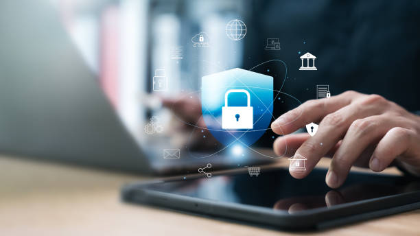 istock Cyber ​​Security, Firewalls, businessman protects data Company information. 2170622666
