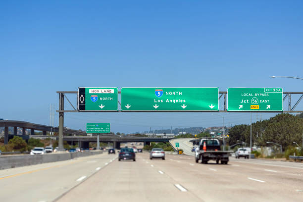 istock Overhead freeway signs on Interstate 5 North towards Los Angeles 2170627228