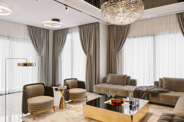 istock Open floor plan used for luxury living room in modern house 2170627485