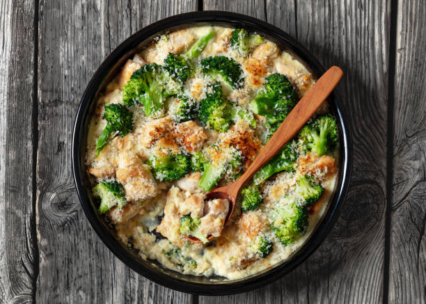 istock Chicken Divan with broccoli and panko, top view 2170634107