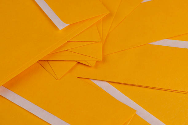 Closed new envelope back side, with clipping path