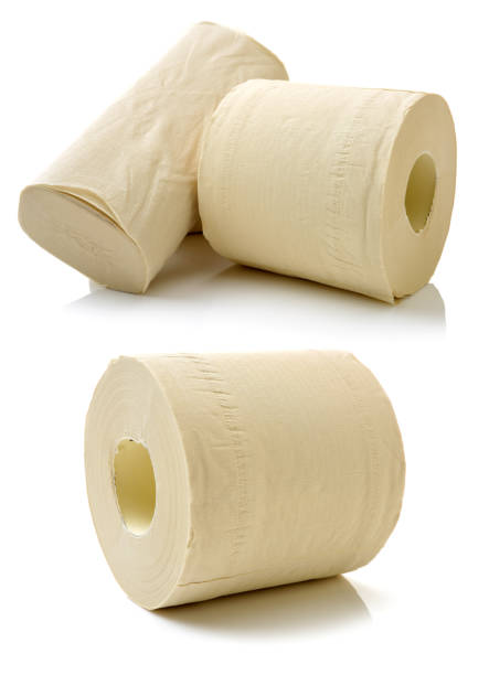 toilet paper isolated on white background