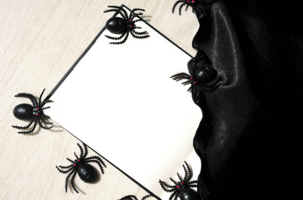 istock Halloween day. Decorative picture with spiders on a white background. 2170636888