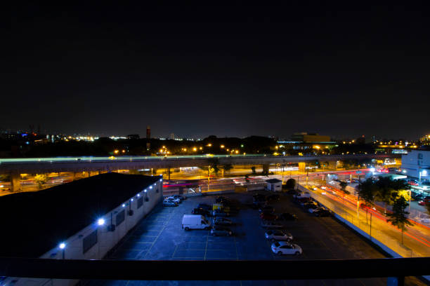 istock City at night, traces of lights 2170641707