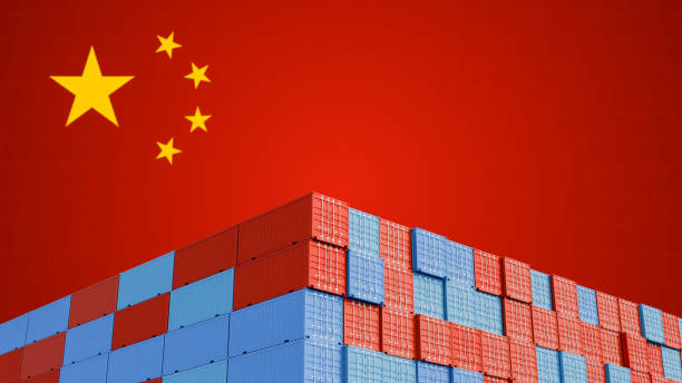 istock China container cargo business growth from high demand international trade logistic industry, uptrend chinese e-commerce of import export commercial freight from crisis trade war 3d rendering 2170644563