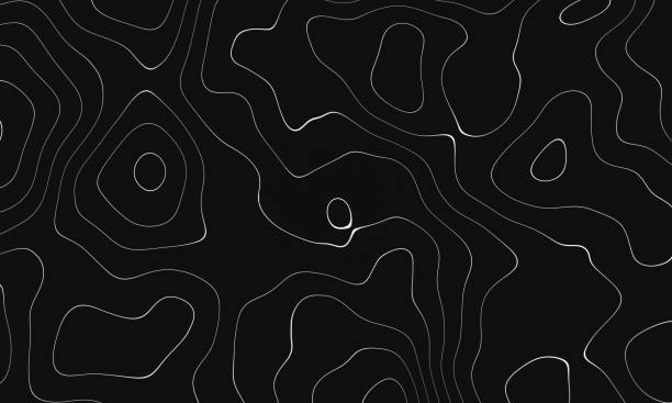 istock Abstract topographic contour map concept, cartography geographic terrain pattern design, topo wavy black and white mountain surface, liquid line art background animation 2170645047