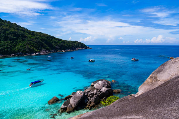 istock Beautiful seashore with wave crashing on sandy shore at Similan Islands Beautiful tropical sea Similan island No.8 at Similan national park, Phang nga Thailand 2170645818